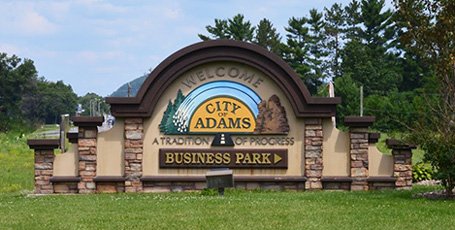 Adams County Business Park Welcome Sign